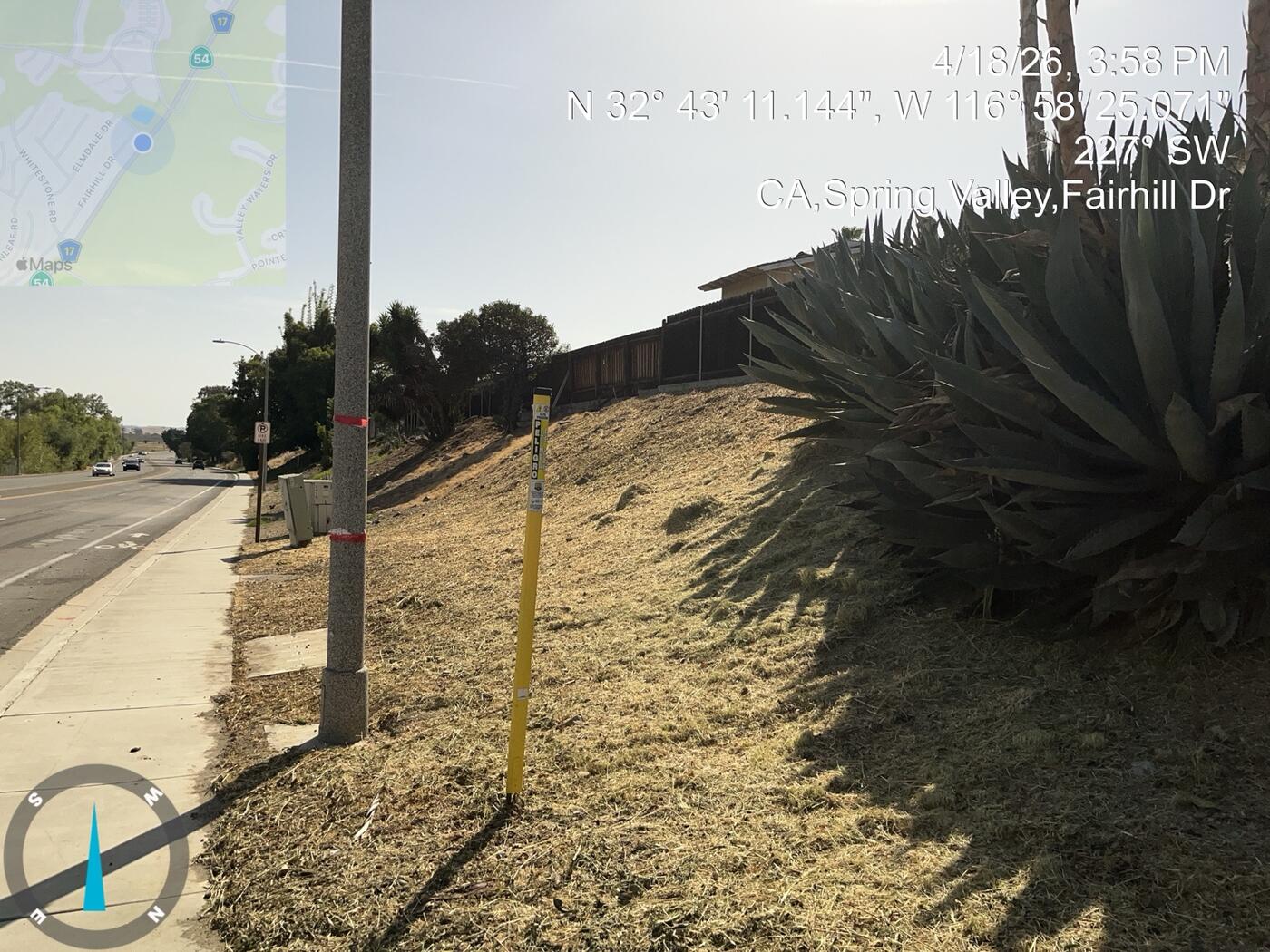 Spring Valley property after weed abatement